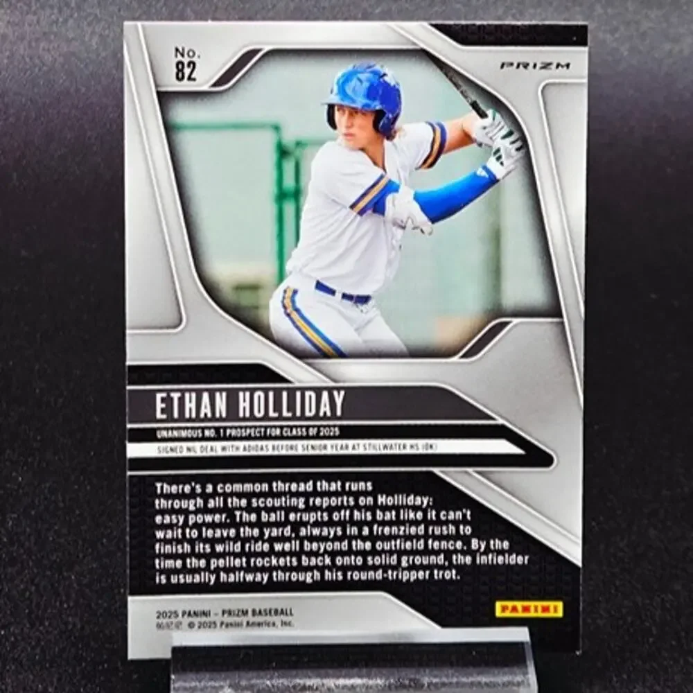 Ethan Holliday Select Blue Cracked Ice Prizm Colorado Rockies Top Prospect